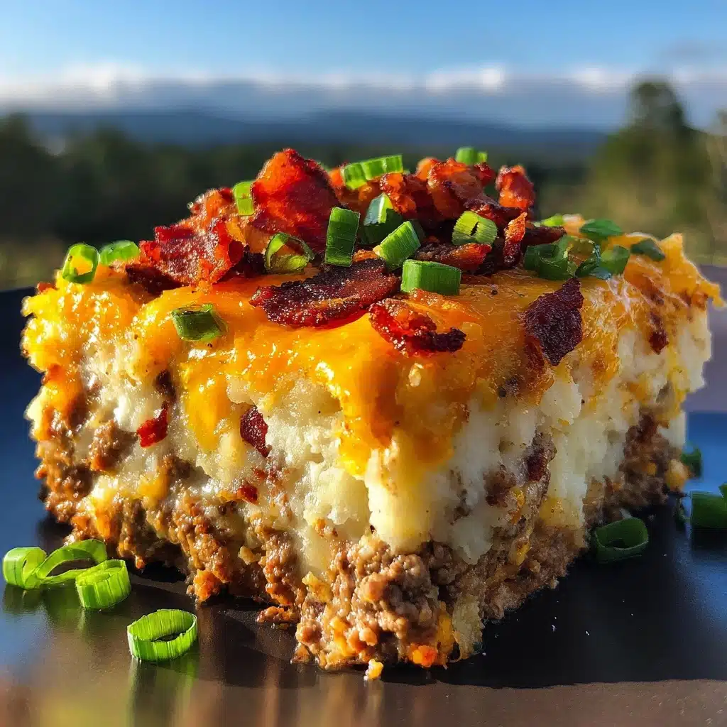 Cheesy Loaded Meatloaf Casserole Recipe - Recipe Image