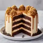 Caramel Latte Cake with Coffee Buttercream Recipe