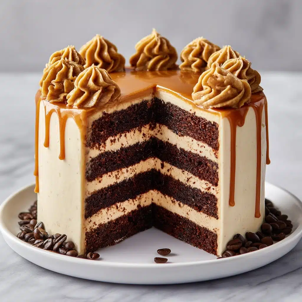 Caramel Latte Cake with Coffee Buttercream Recipe