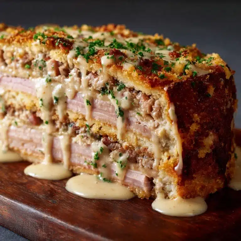 Chicken Cordon Bleu Meatloaf with Creamy Dijon Gravy Recipe