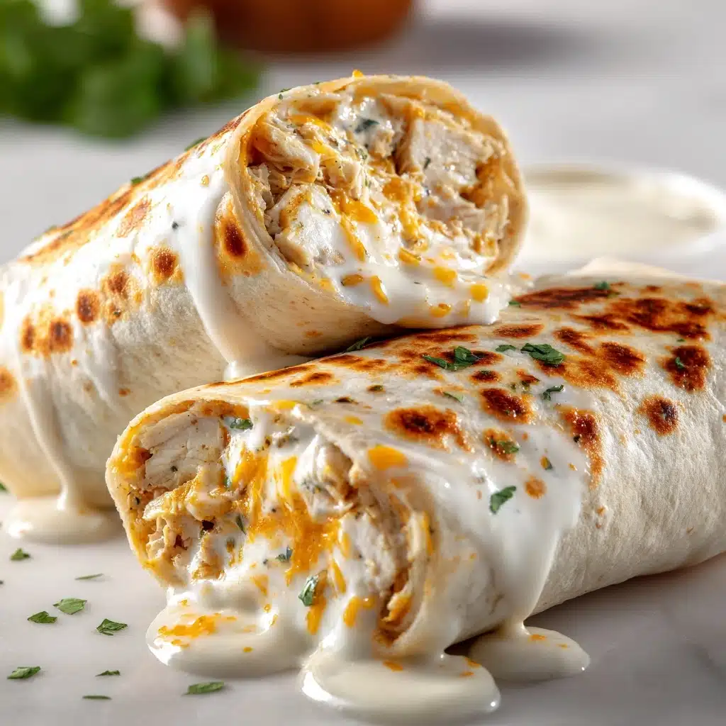 Cheesy Chicken Alfredo Wraps Recipe - Recipe Image