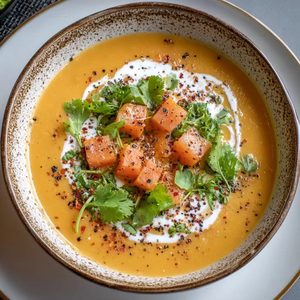 Spiced Butternut Squash and Sweet Potato Soup Recipe - Recipe Image