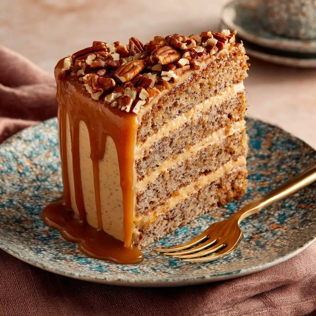 Southern Pecan Caramel Cake Recipe - Recipe Image