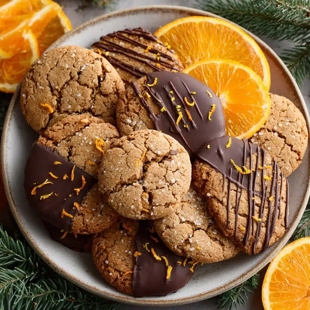 Chocolate Dipped Orange Shortbread Cookies Recipe