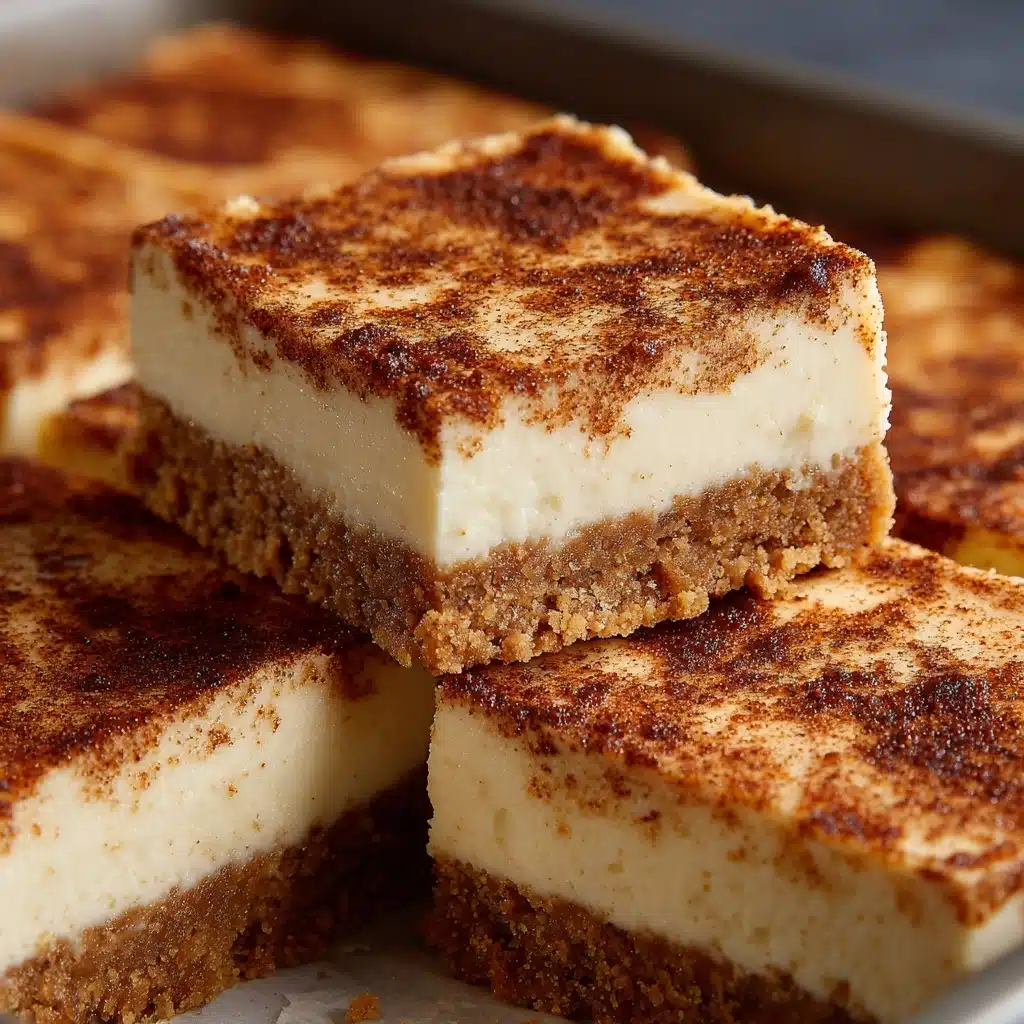 Cinnamon Churro Cheesecake Bars Recipe - Recipe Image