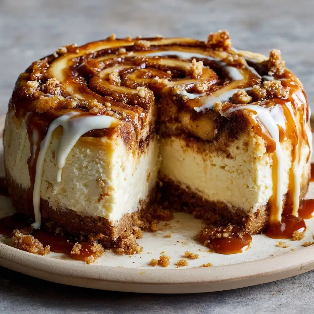Cinnamon Roll Honeybun Cheesecake Recipe - Recipe Image