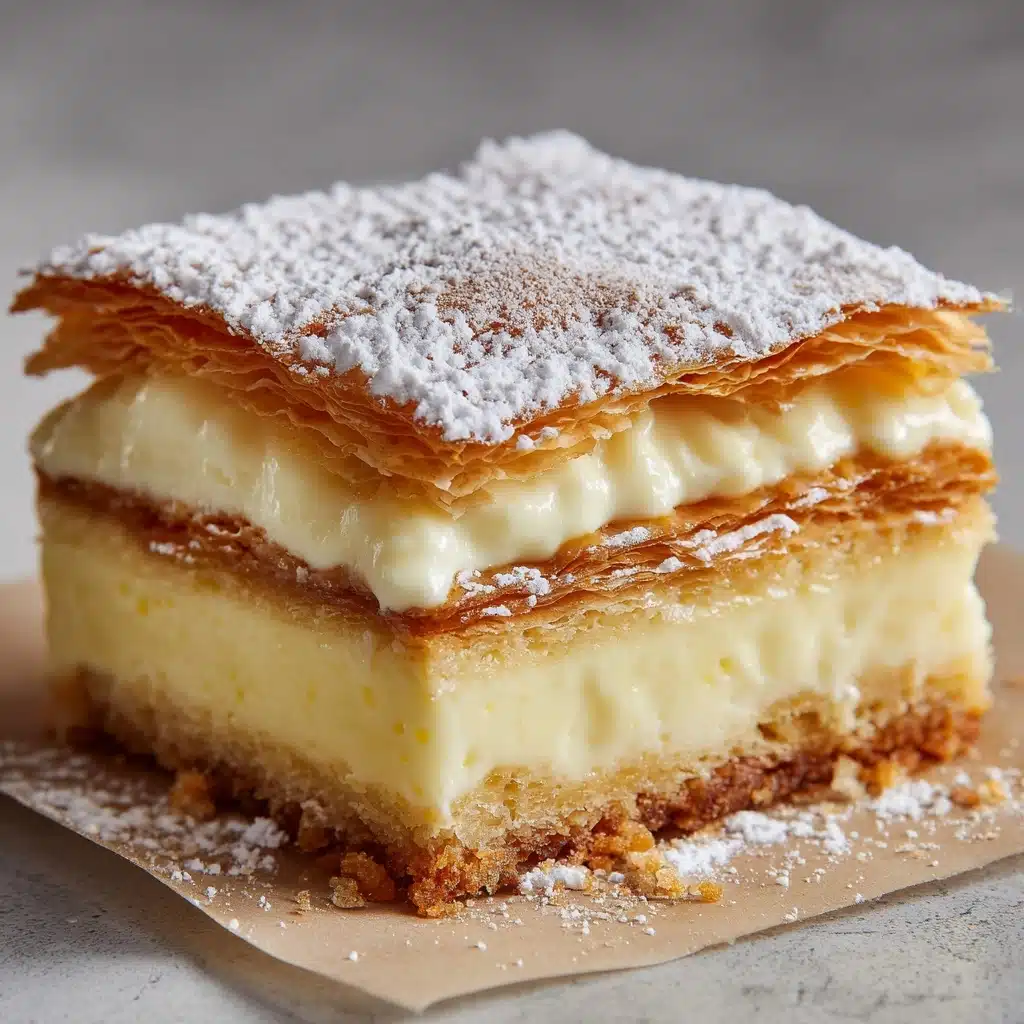 Vanilla Custard Cream Squares Recipe - Recipe Image