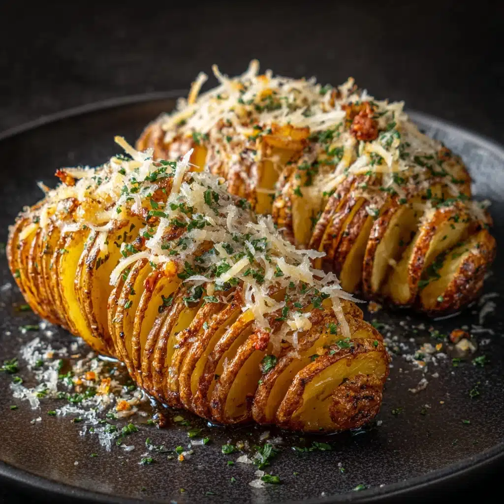 Garlic Parmesan Hasselback Potatoes Recipe - Recipe Image