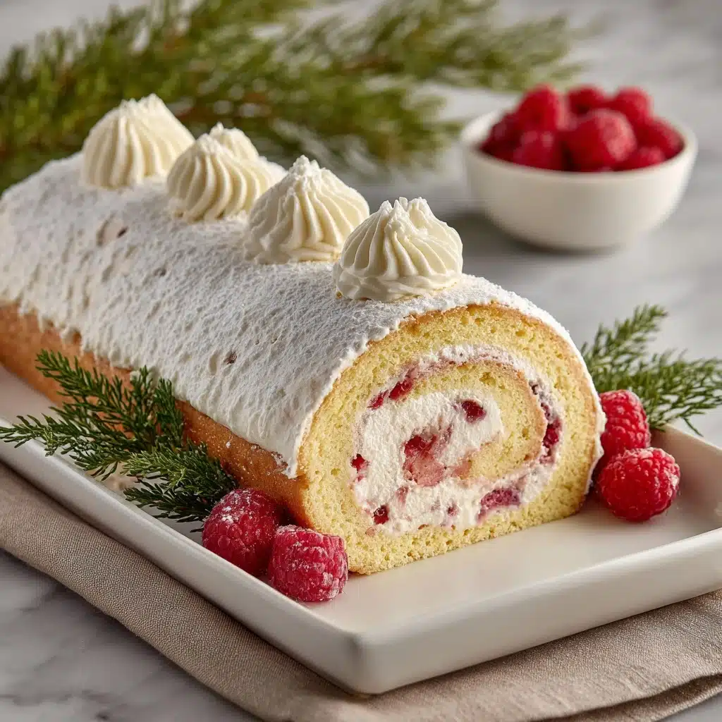 Christmas Raspberry Cake Roll Recipe - Recipe Image