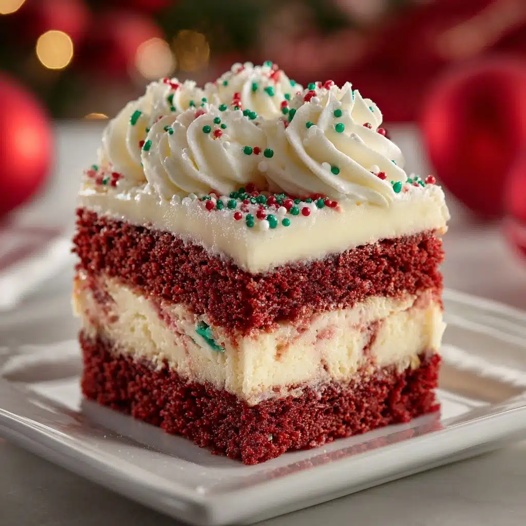 Christmas Red Velvet Poke Cake Recipe - Recipe Image