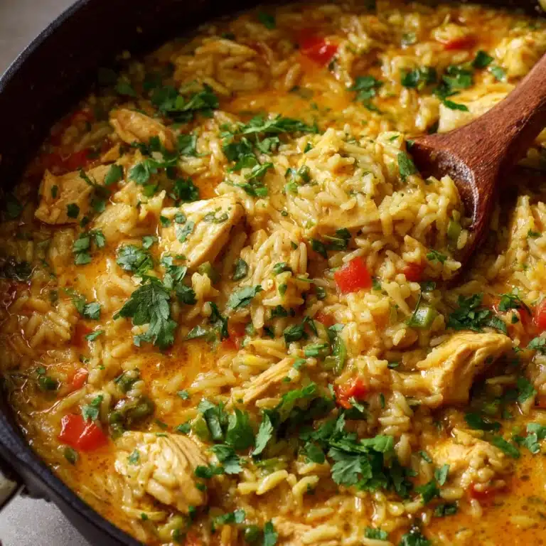 Easy One Pot Queso Chicken and Rice Recipe