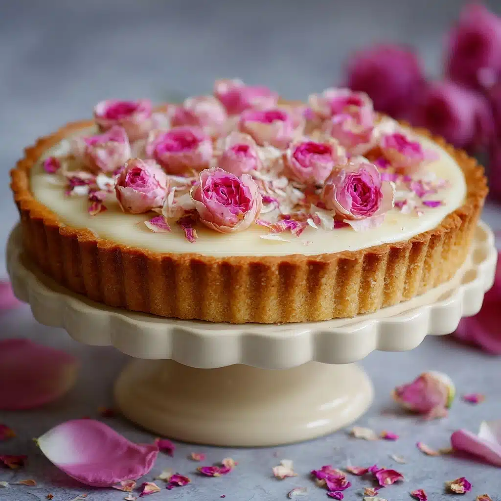 Rose Blossom Panna Cotta Tart Recipe - Recipe Image