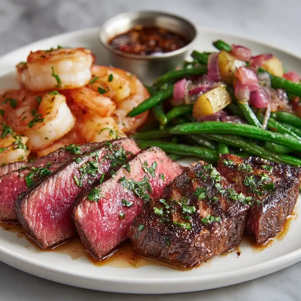 Garlic Butter Ribeye Steak and Shrimp Recipe