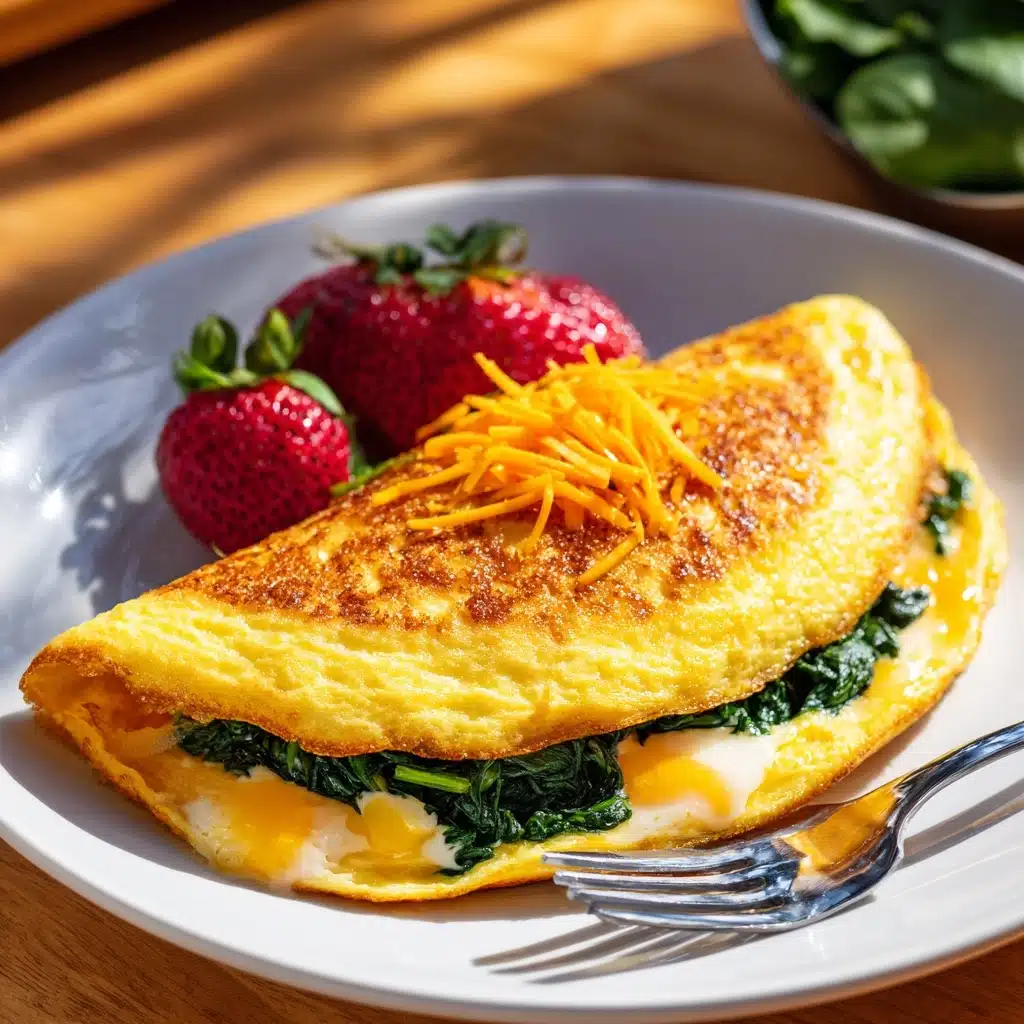 Spinach & Cheese Omelette Recipe