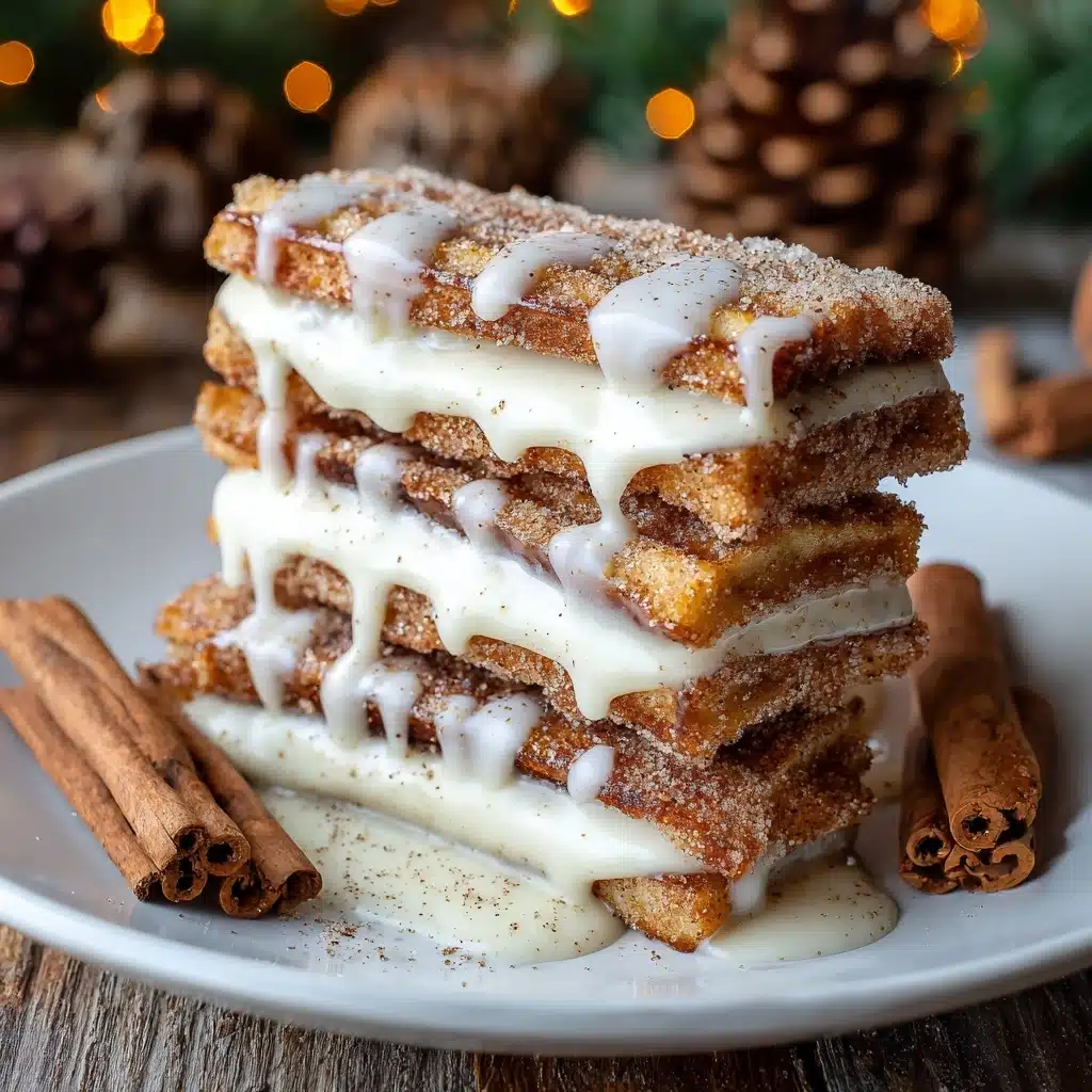 Churro Cinnamon Sugar French Toast with Cream Cheese Icing Recipe - Recipe Image