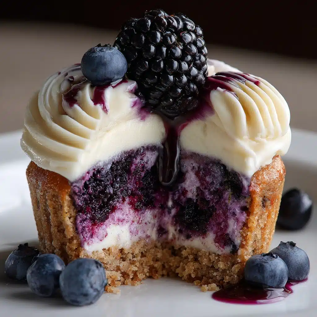 White Chocolate Blueberry Cheesecake Cupcakes Recipe - Recipe Image