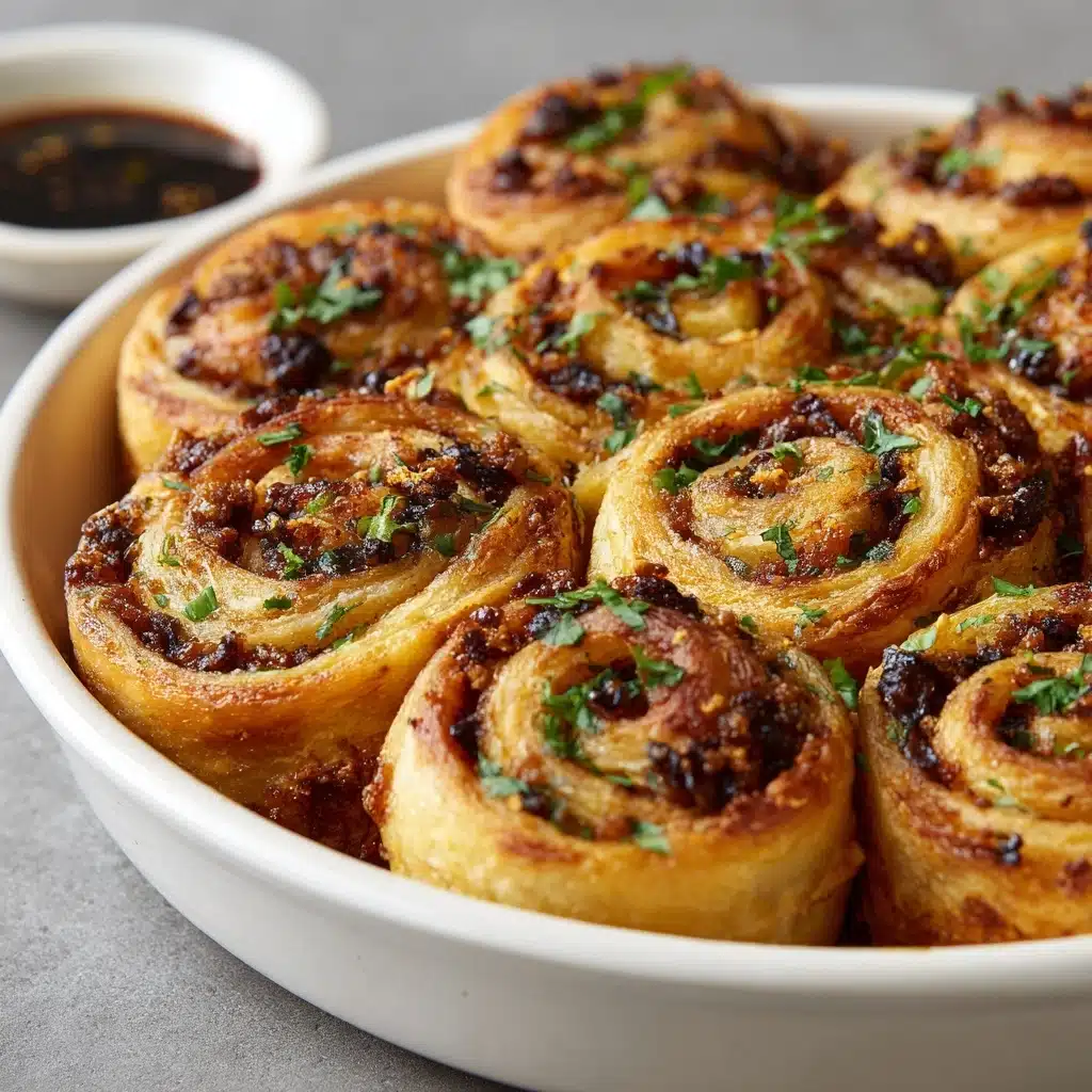 French Dip Roast Beef Pinwheels Recipe - Recipe Image