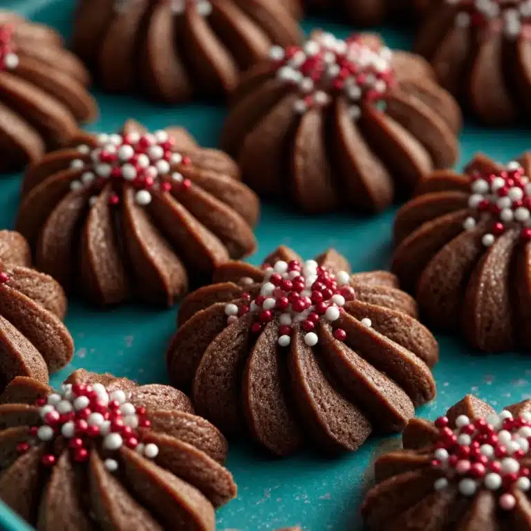 Piped Chocolate Butter Cookies Recipe