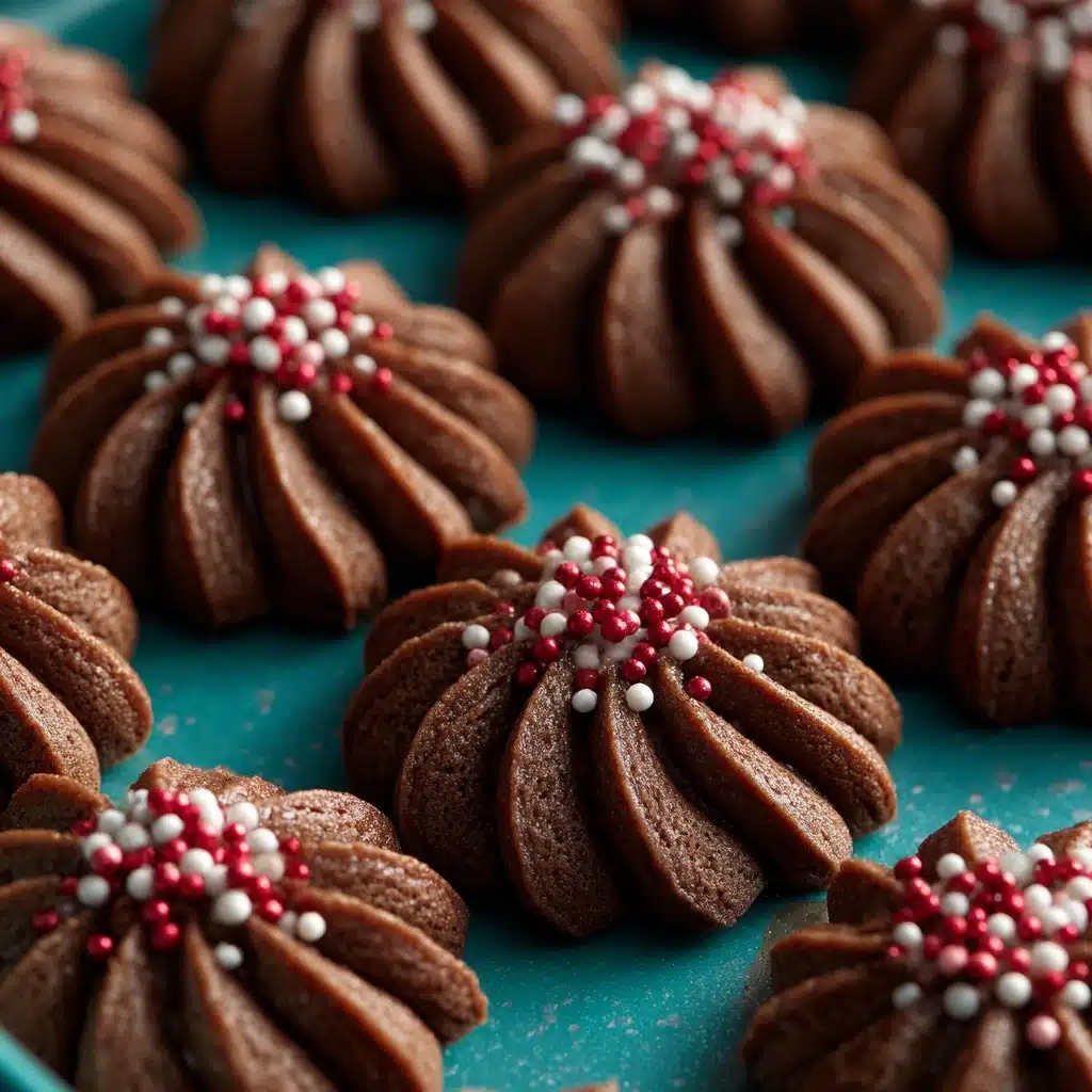 Piped Chocolate Butter Cookies Recipe
