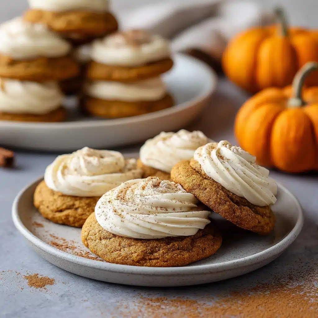 Soft Pumpkin Cookies with Cream Cheese Frosting Recipe - Recipe Image