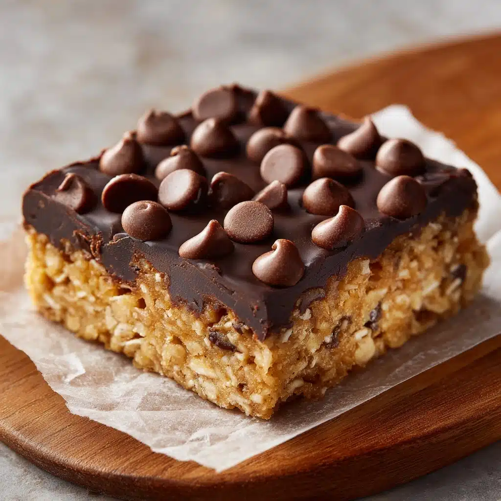 No-Bake Chocolate Oatmeal Cookie Bars Recipe - Recipe Image