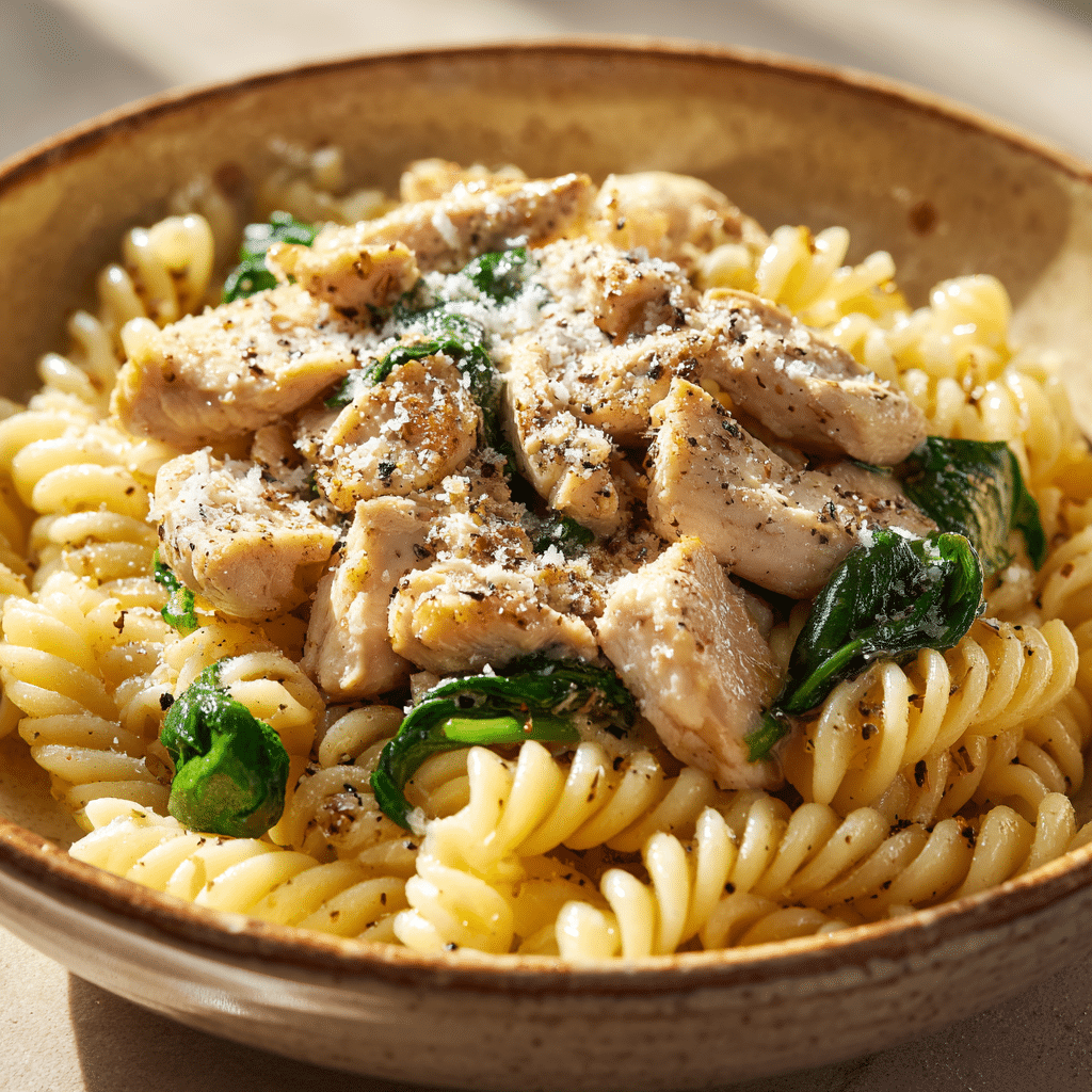 Crockpot Garlic Parmesan Chicken Pasta Recipe - Recipe Image