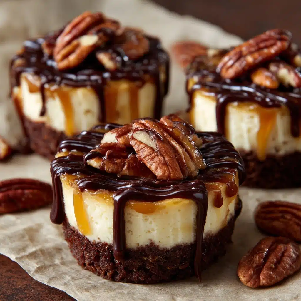 Mini Turtle Cheesecakes Recipe - Recipe Image