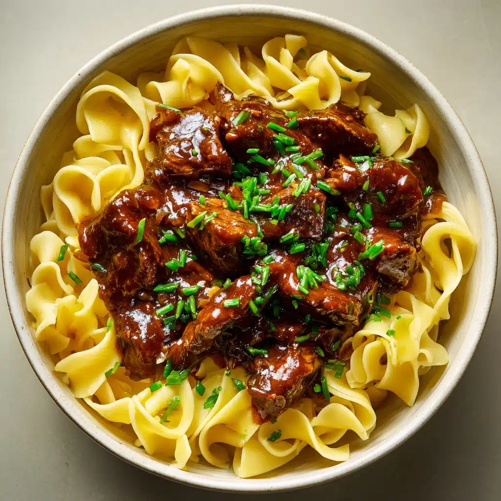Crockpot Beef Tips & Noodles Recipe - Recipe Image