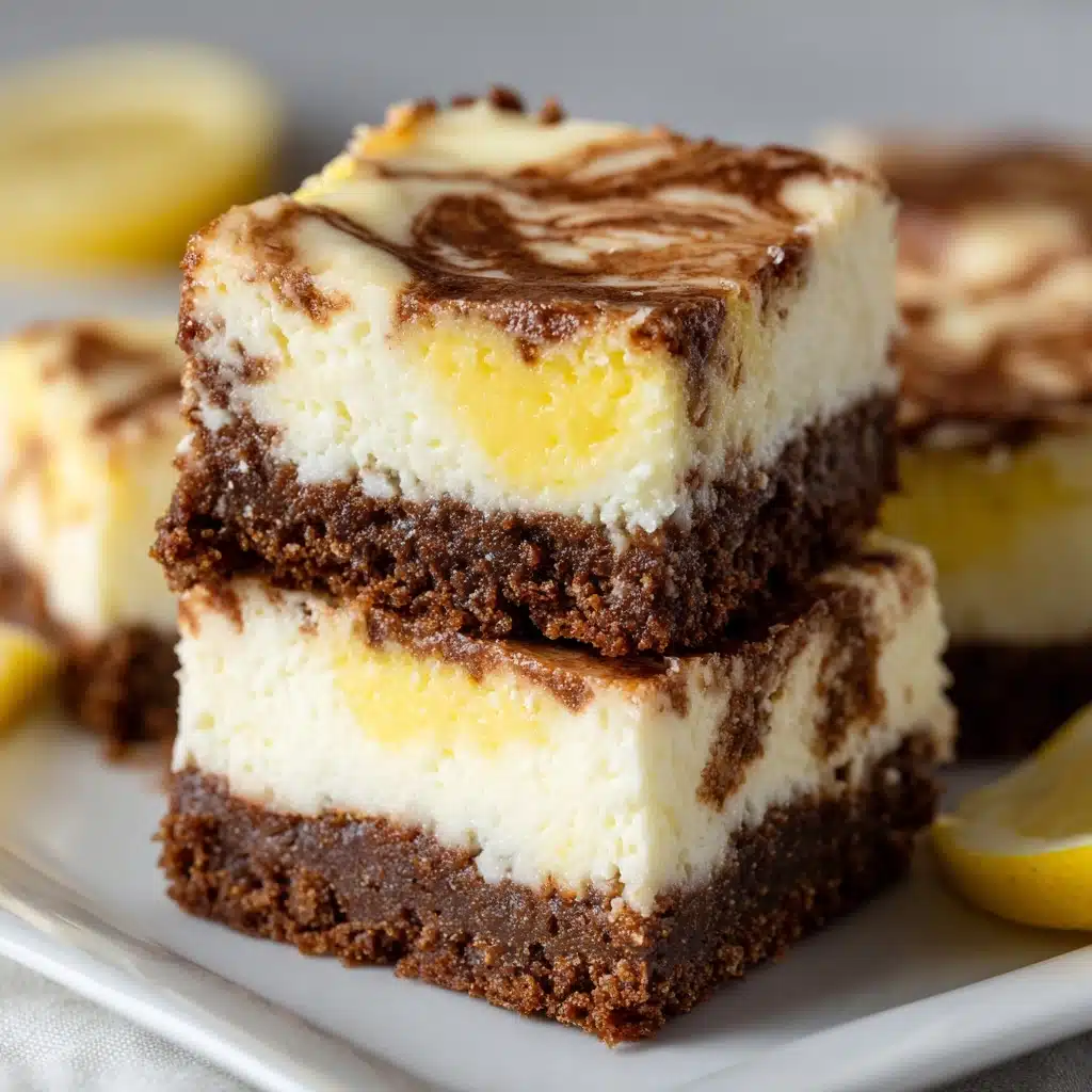 Lemon Cream Cheese Brownies Recipe - Recipe Image