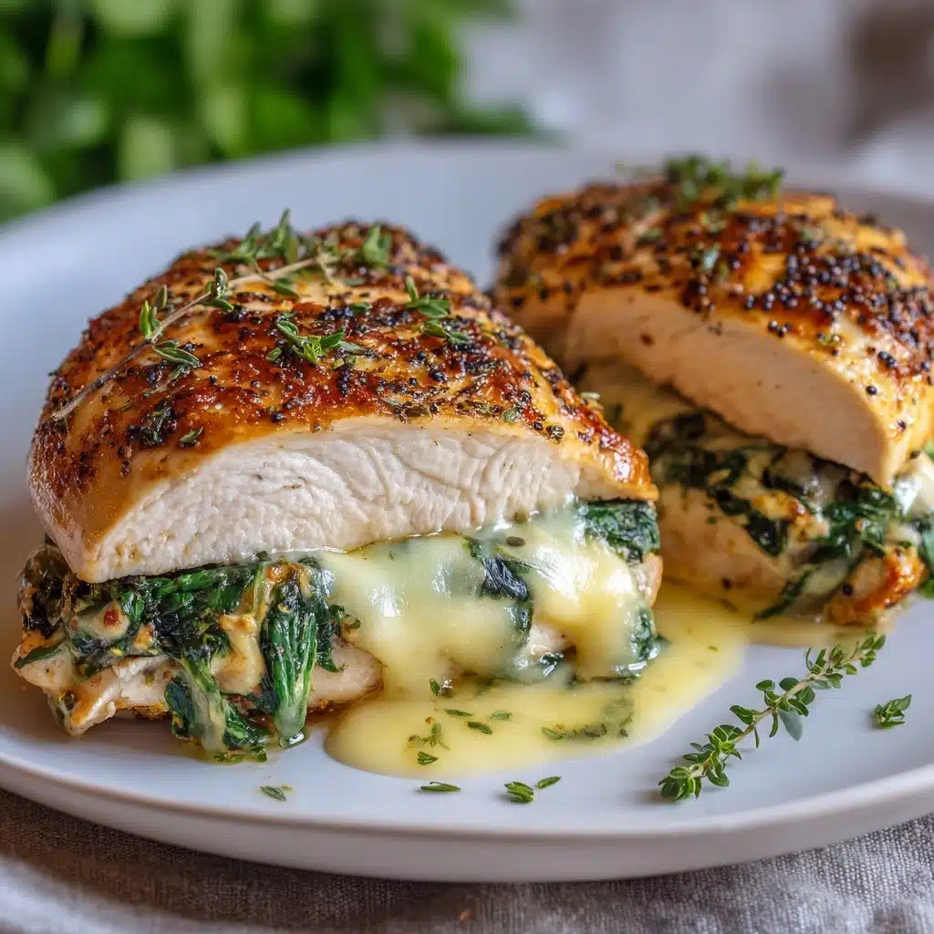 Cheesy Spinach Stuffed Chicken Breasts Recipe - Recipe Image