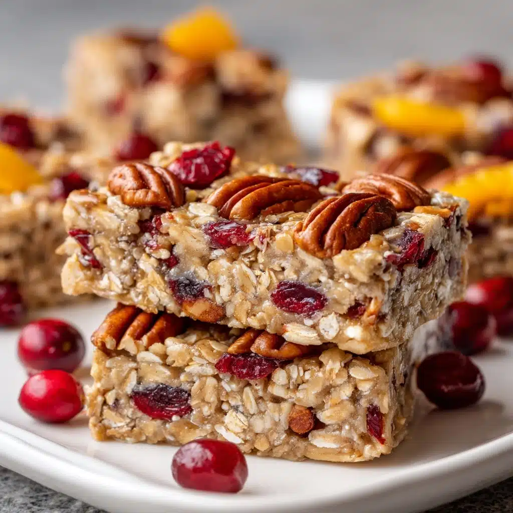 Cranberry, Orange & Pecan Oatmeal Bars Recipe
