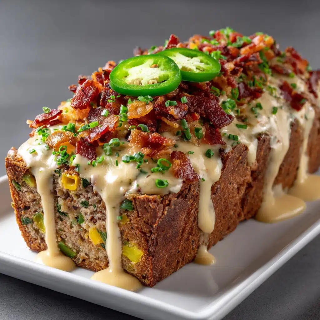 Smoky Jalapeño Popper Meatloaf with Creamy Ranch Drizzle Recipe - Recipe Image