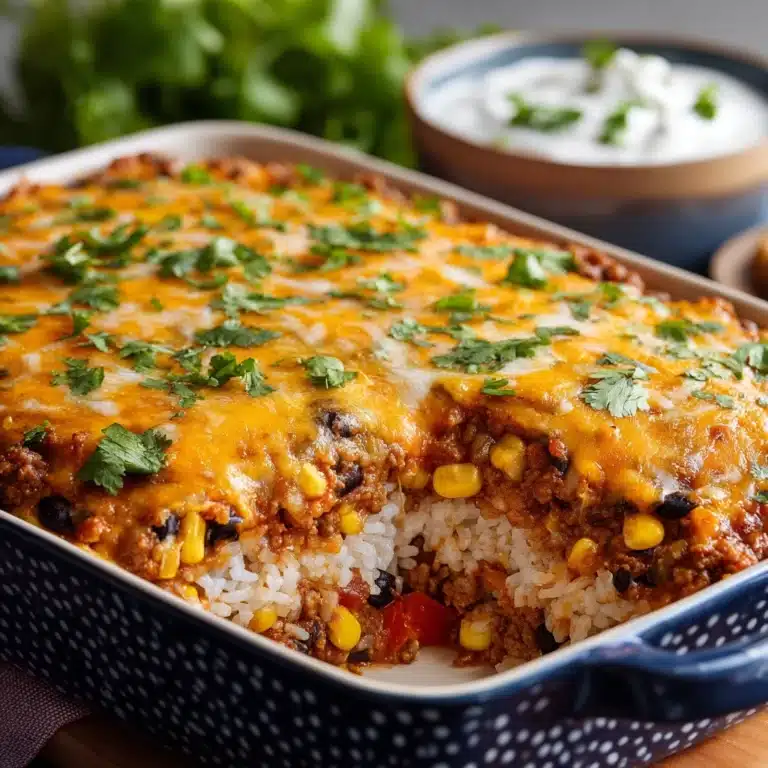 Beef Enchilada Casserole with Rice Recipe