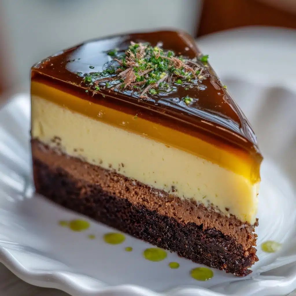 Secret Chocolate Cake with Passion Fruit Mousse Recipe - Recipe Image