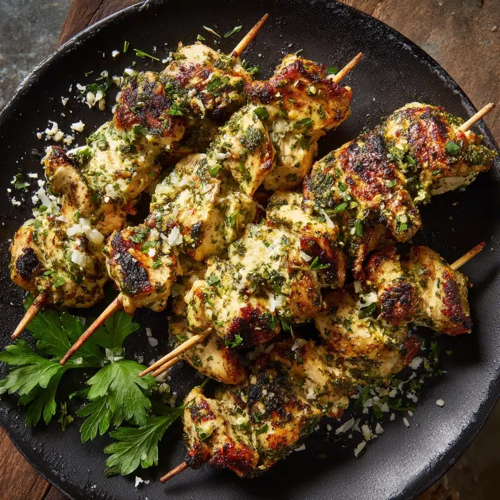 Garlic Parmesan Chicken Skewers Recipe - Recipe Image