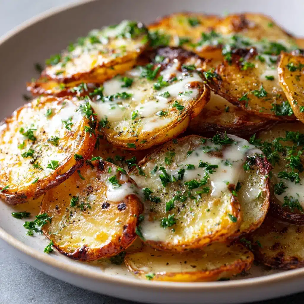 Creamy Garlic Sauce Baby Potatoes Recipe - Recipe Image