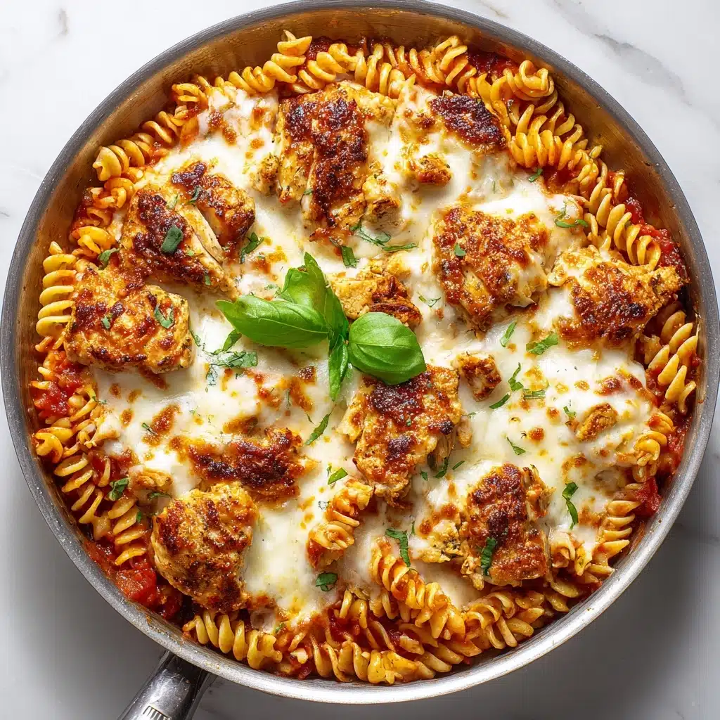 One-Pot Chicken Parmesan Pasta Recipe - Recipe Image
