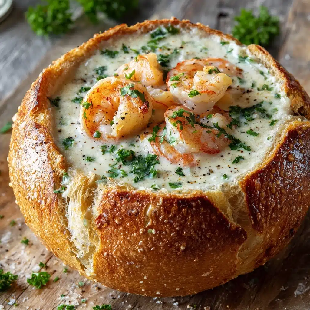 Stuffed Seafood Bread Bowl Recipe - Recipe Image