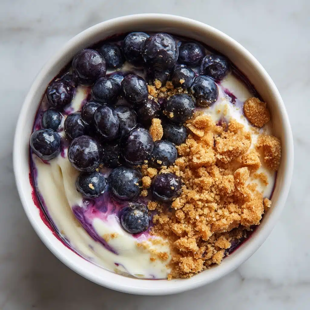 High-Protein Blueberry Cheesecake Bowl (Single Serve!) Recipe - Recipe Image