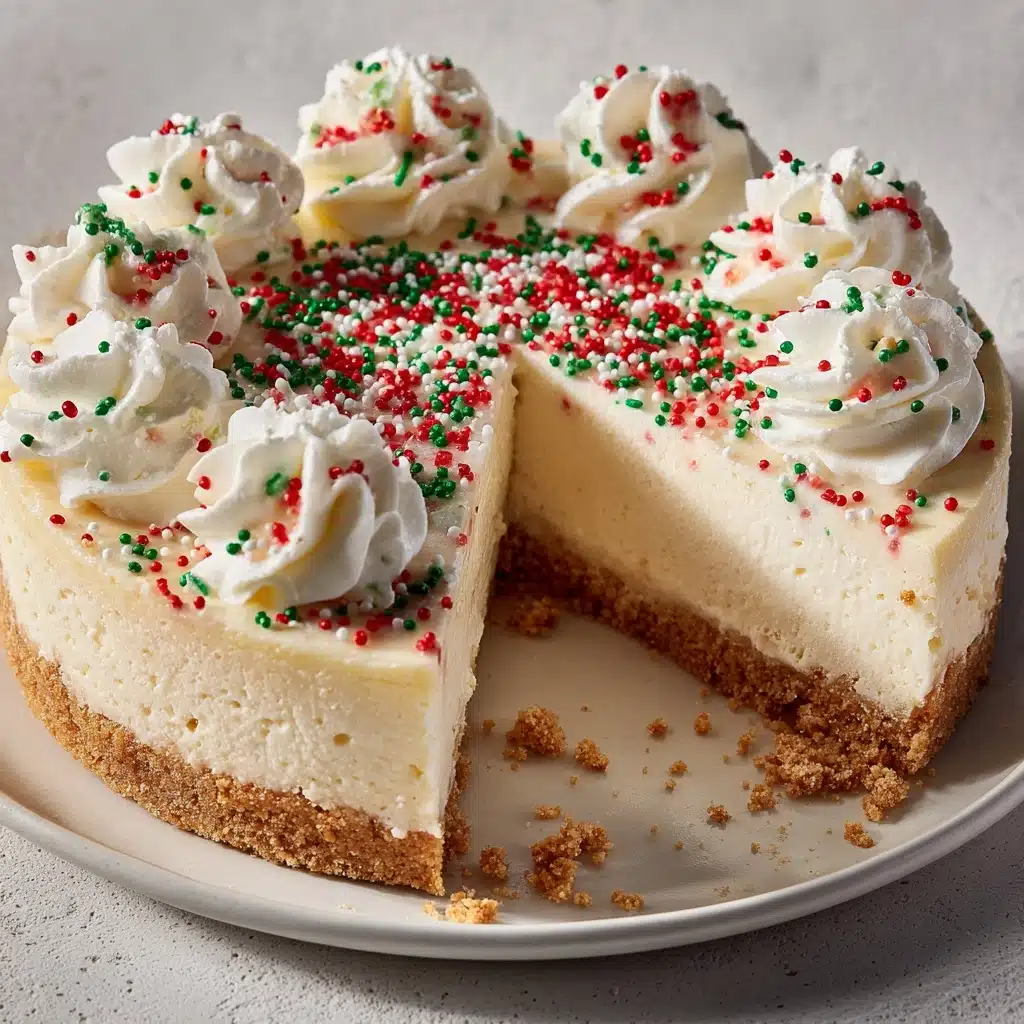 Christmas Sugar Cookie Cheesecake Recipe - Recipe Image