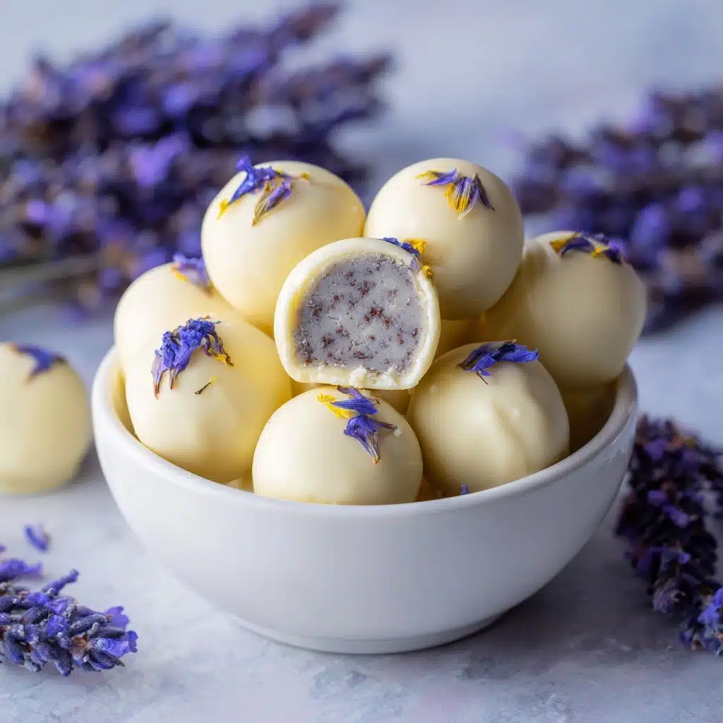 Honey Lavender White Chocolate Truffles Recipe - Recipe Image