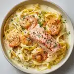 Salmon and Shrimp Alfredo Recipe