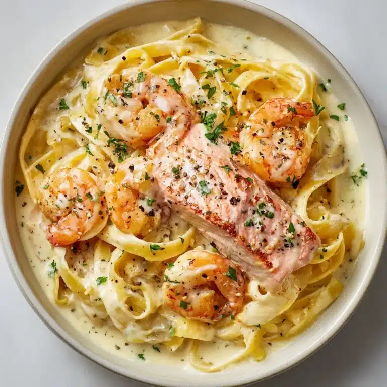 Salmon and Shrimp Alfredo Recipe