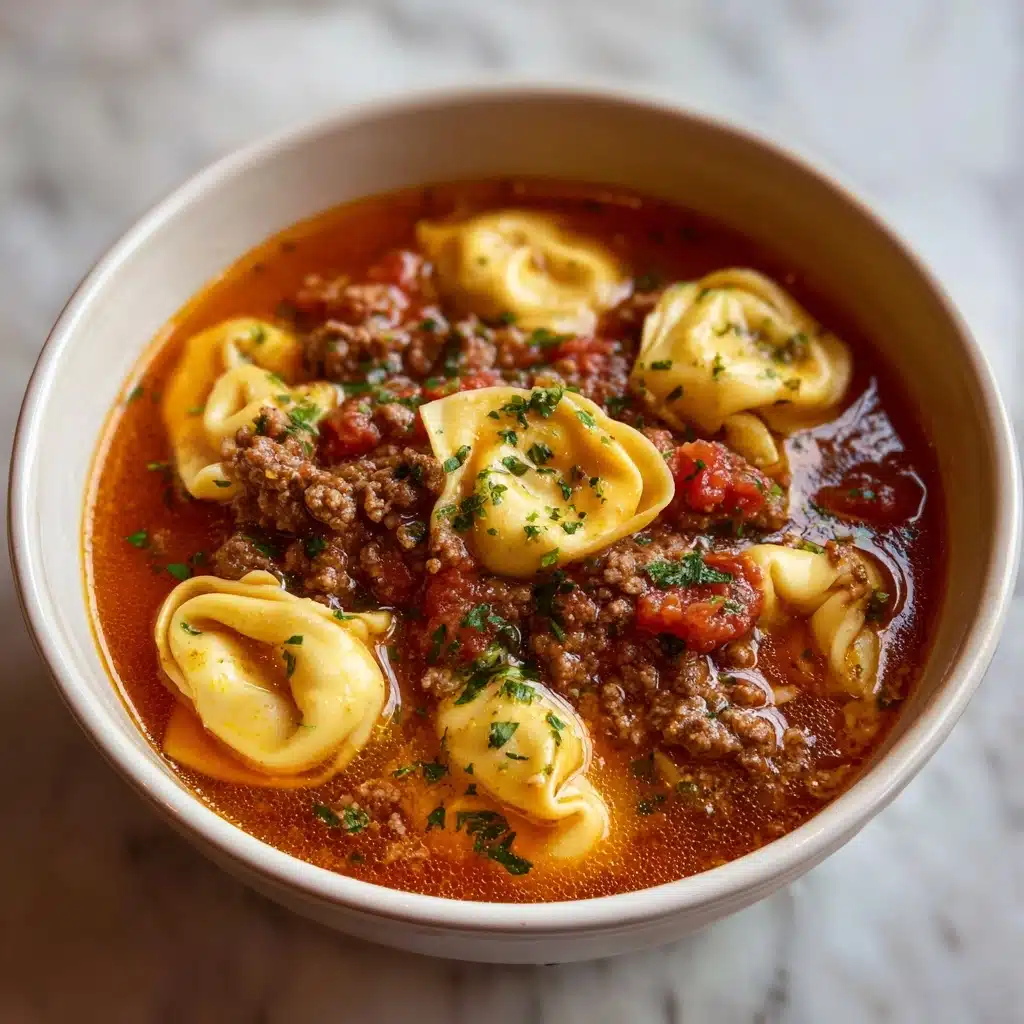 Slow Cooker Tomato Tortellini Soup Recipe - Recipe Image