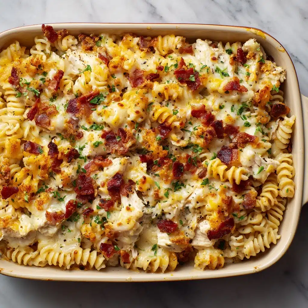 Cheesy Chicken and Smoked Turkey Pasta Bake Recipe