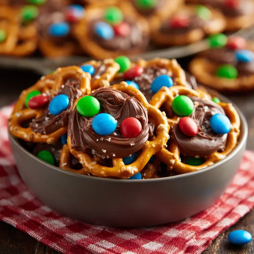 Rolo Pretzels with M\&M Candies Recipe - Recipe Image