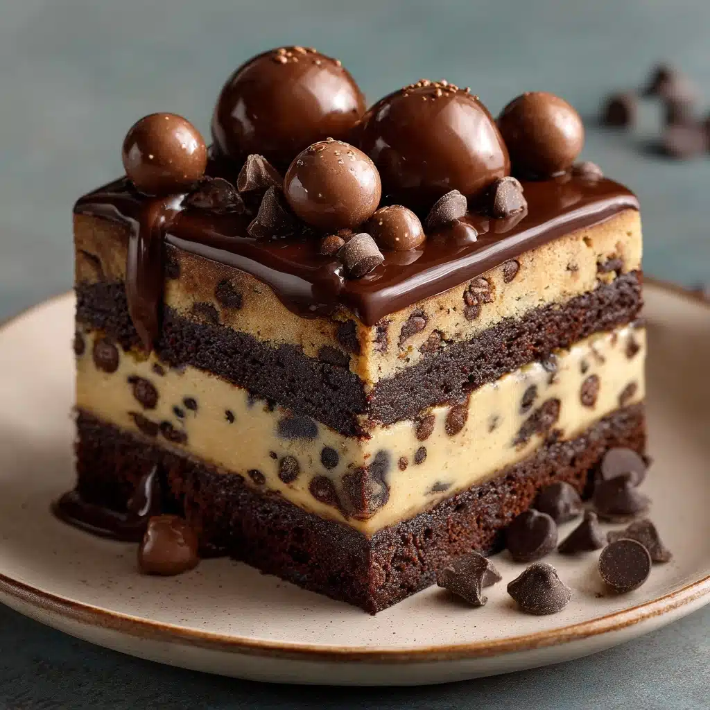 Cookie Dough Brownie Cake Recipe - Recipe Image