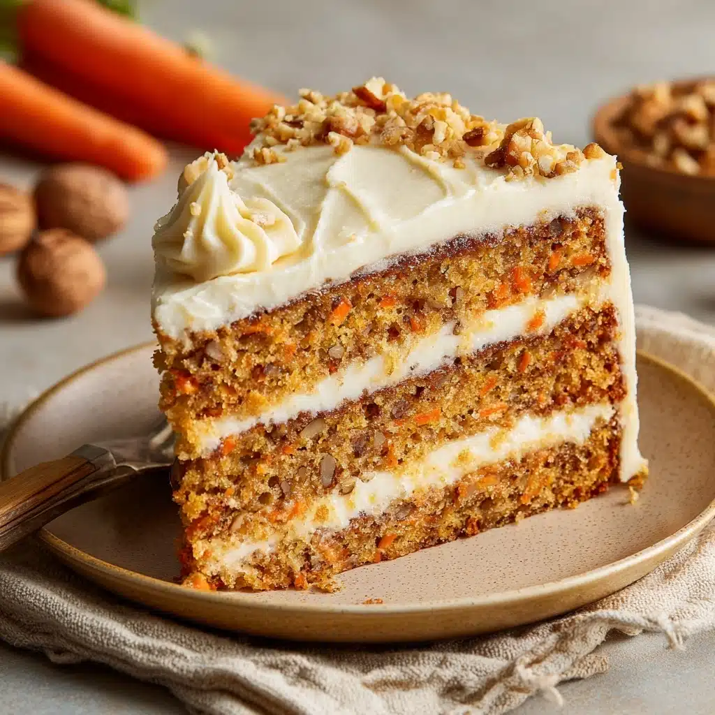 Moist Carrot Cake with Cream Cheese Frosting Recipe - Recipe Image