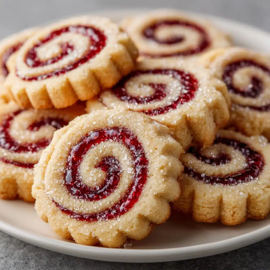 Raspberry Swirl Shortbread Cookies Recipe - Recipe Image