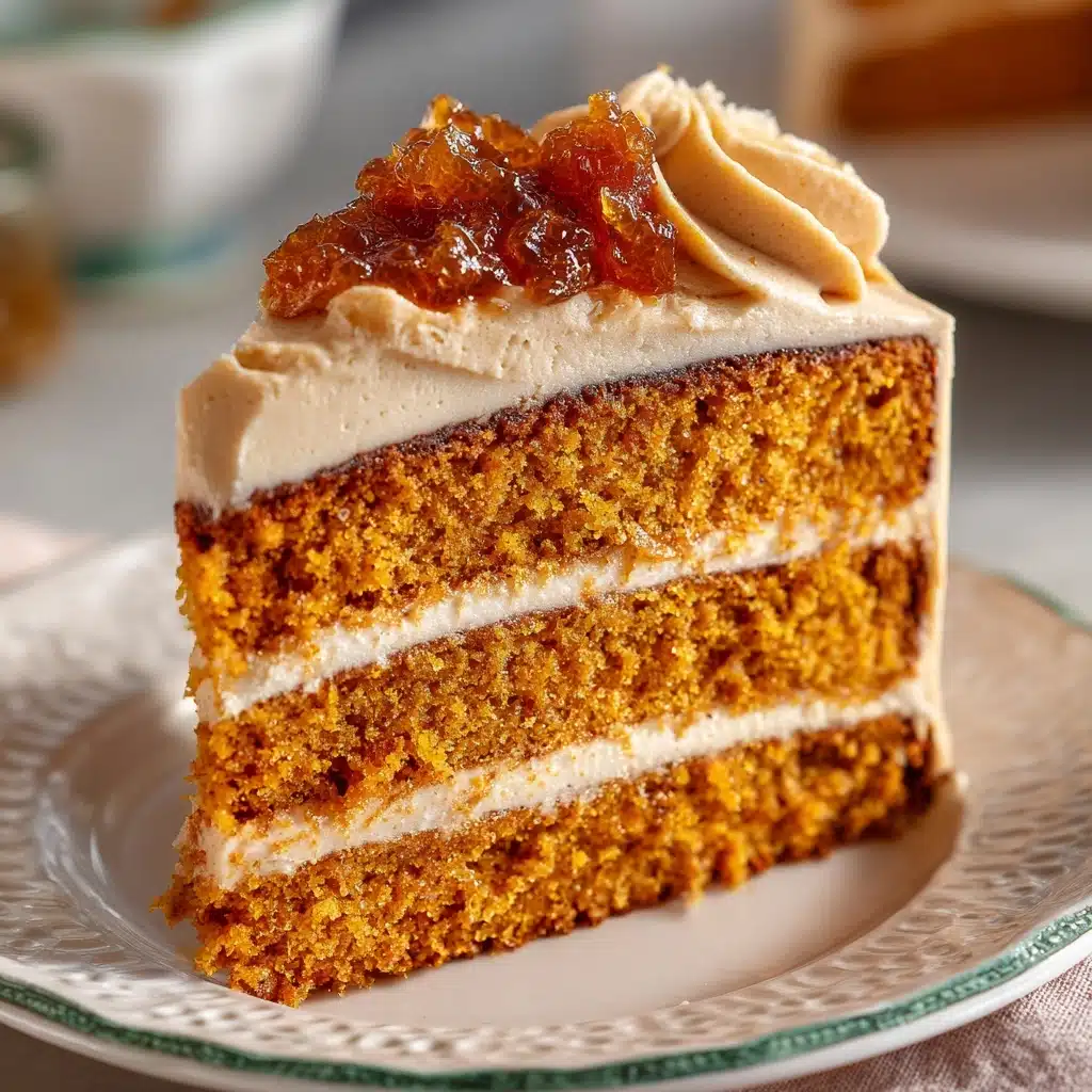 Pumpkin Cake with Caramel Cream Cheese Frosting Recipe - Recipe Image